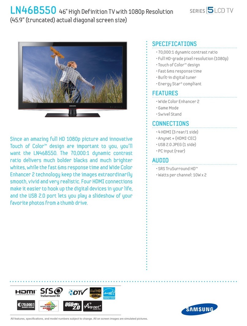 Samsung LN46B550 User manual