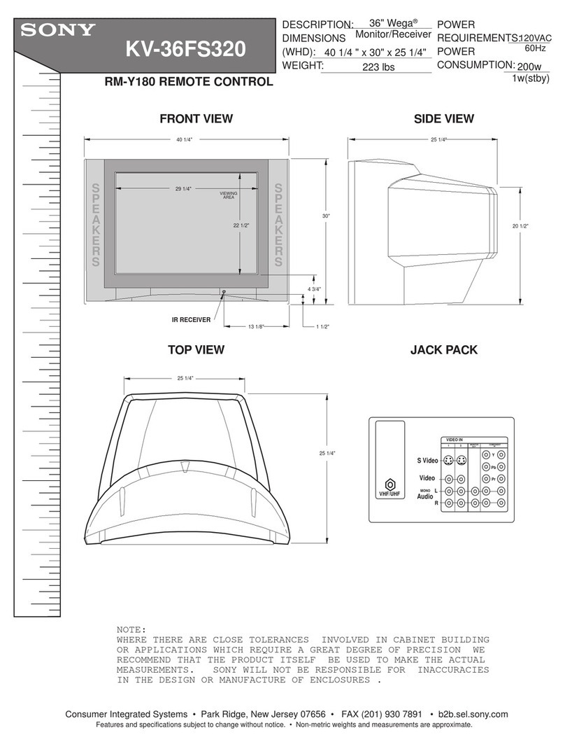 Sony KV-36FS320 - 36" Fd Trinitron Wega User guide