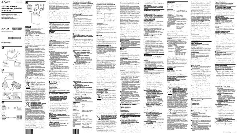 Sony RDP-CA2 User manual