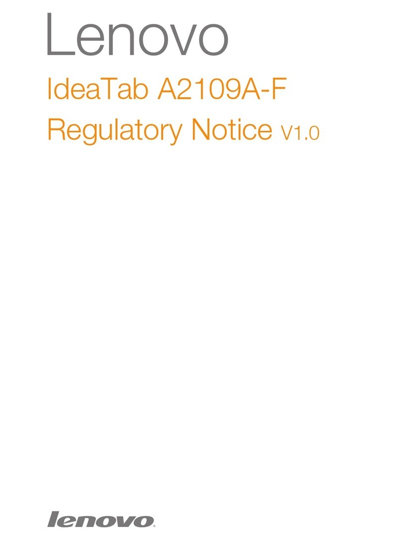 Lenovo IdeaTab A2109A Operation and maintenance manual