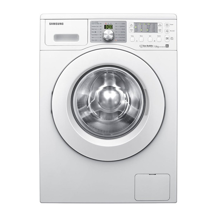 Samsung WF0804W8E 8kg 1400rpm Ecobubble Washing... User manual