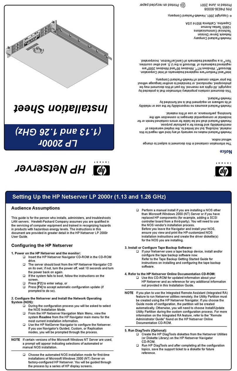 HP D7171A - NetServer - LPr User manual