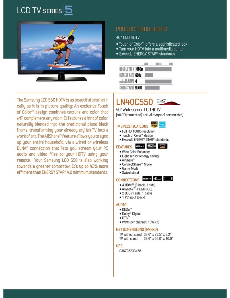 Samsung LN40C550 User manual