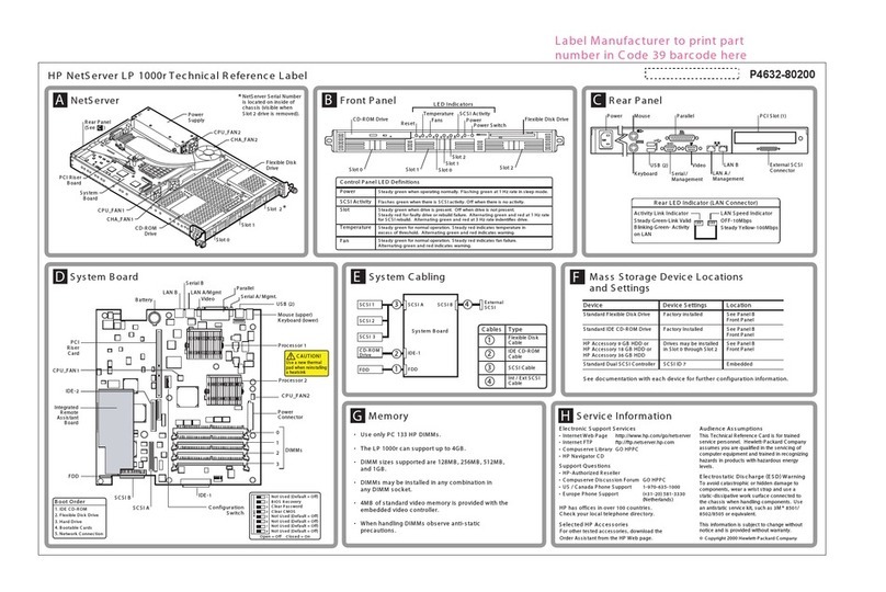 HP D7171A - NetServer - LPr Service manual