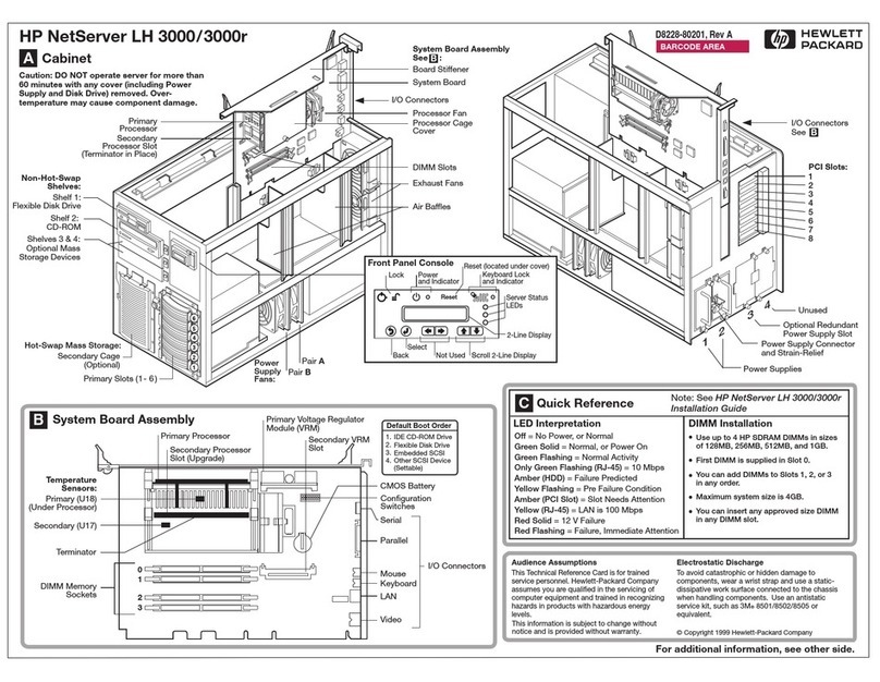 HP D7171A - NetServer - LPr Parts list manual