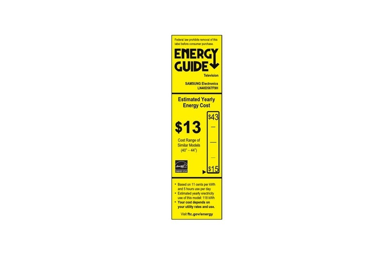 Samsung LN40D567F9H Quick start guide Samsung LN40D567F9H Quick start guide