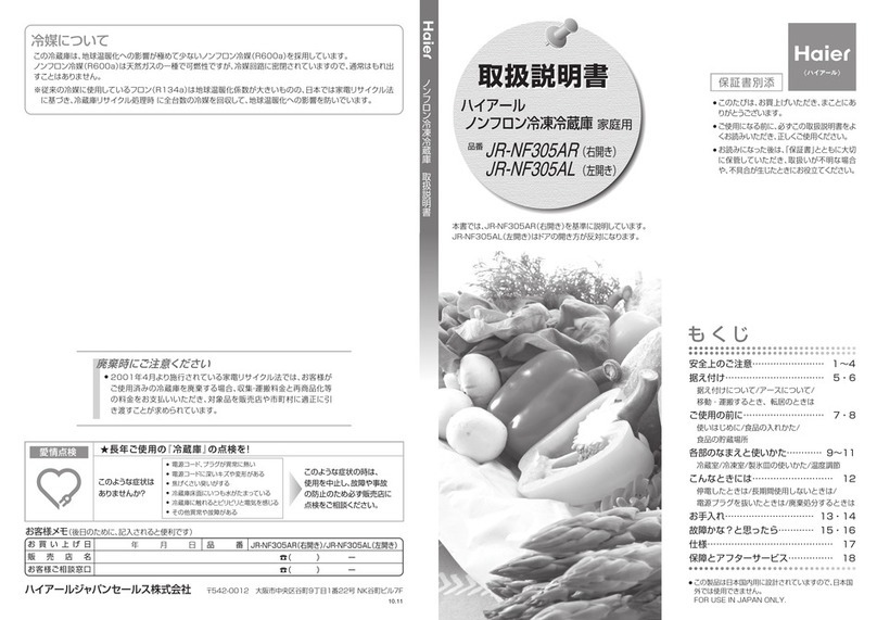 Haier JR-NF305AR User manual