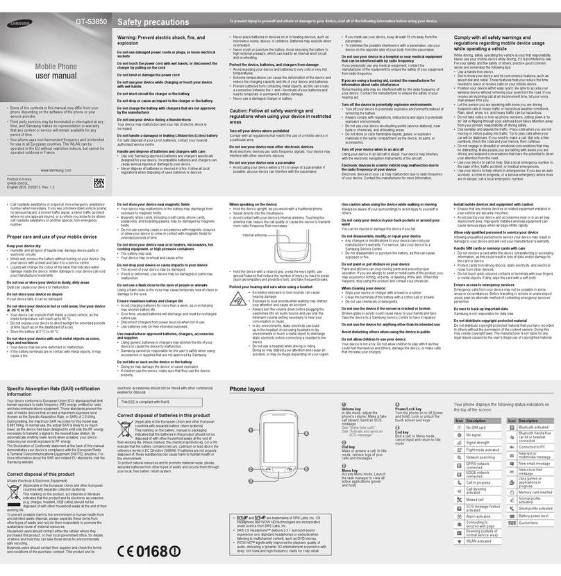 Samsung GT-S3850 User manual