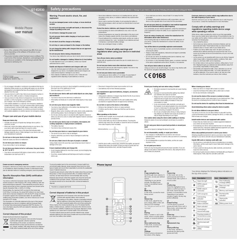 Samsung GT-E2530 User manual