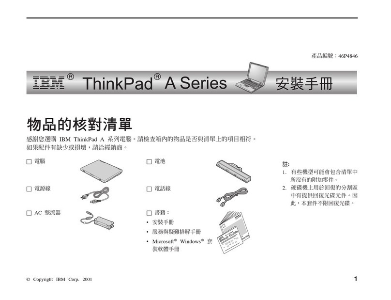 IBM THINKPAD A30 User manual