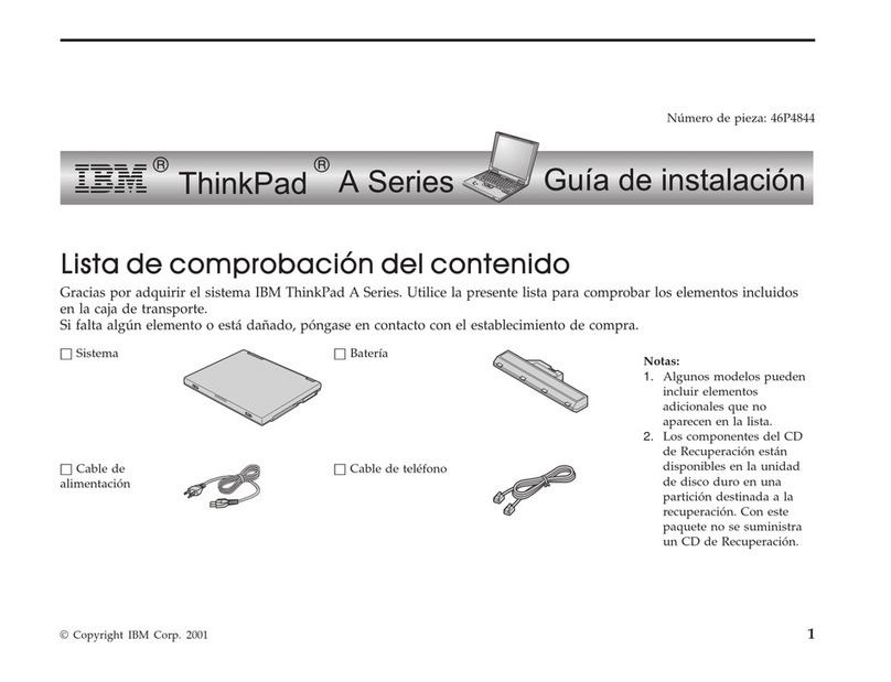 IBM THINKPAD A30 Parts list manual