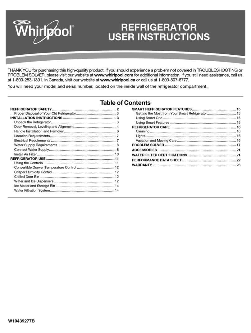 Whirlpool WRL767SIAM User instructions