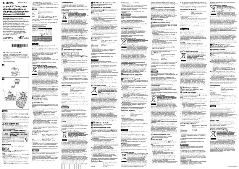 Sony ADP-MAC User manual Sony ADP-MAC User manual