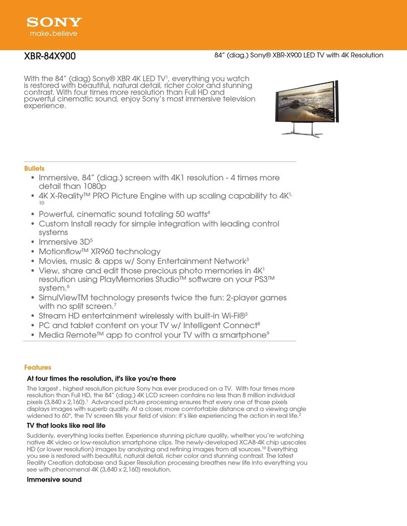 Sony Bravia XBR-84X900 Specifications