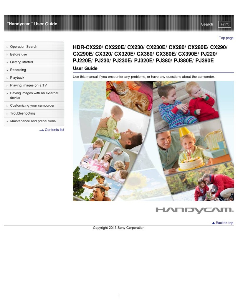 Sony HDR-CX220 User manual