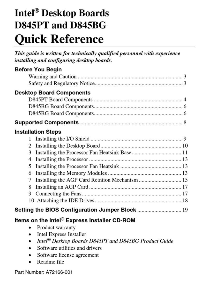 Intel D845PT User manual