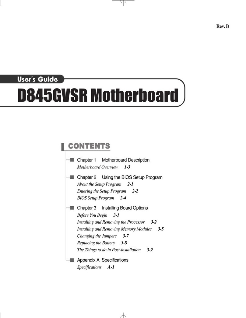 Intel D845GVSR - Desktop Board Motherboard User manual