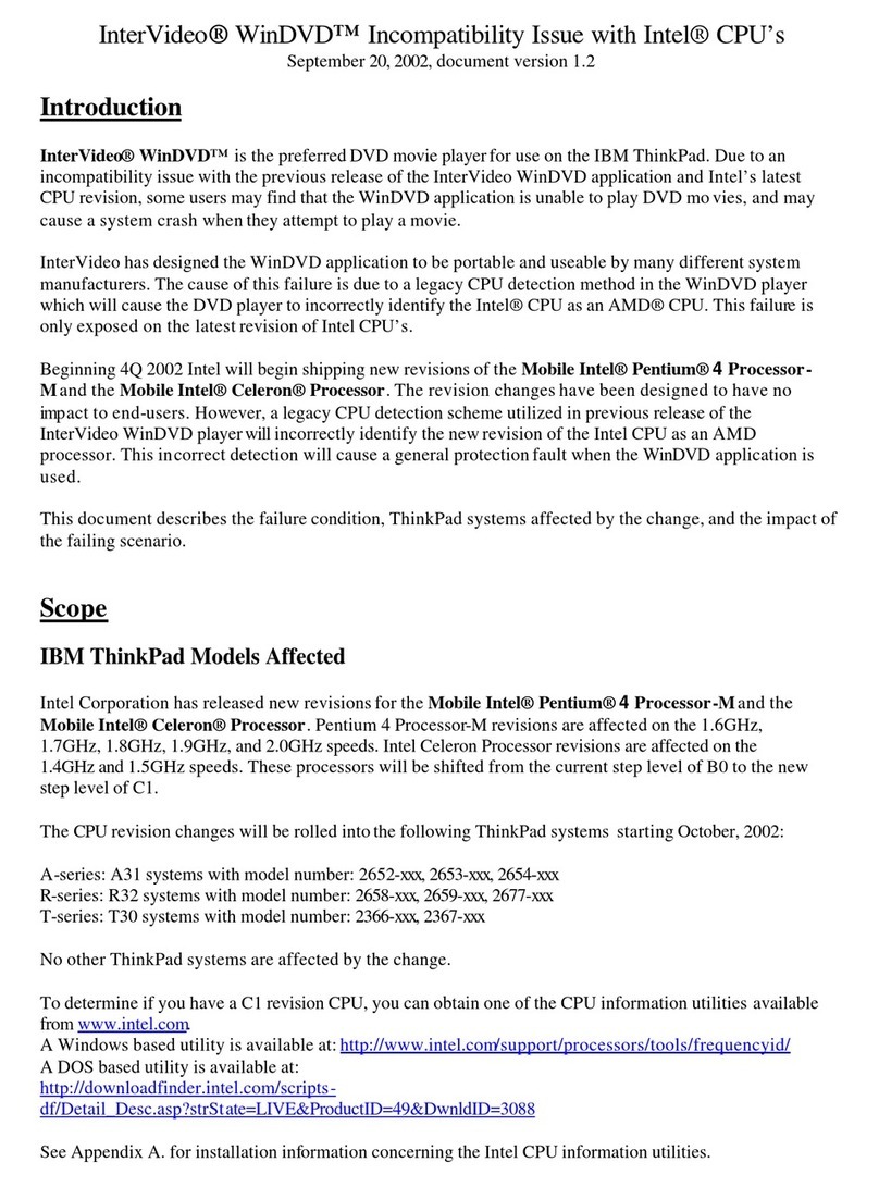 IBM ThinkPad A31 Reference manual