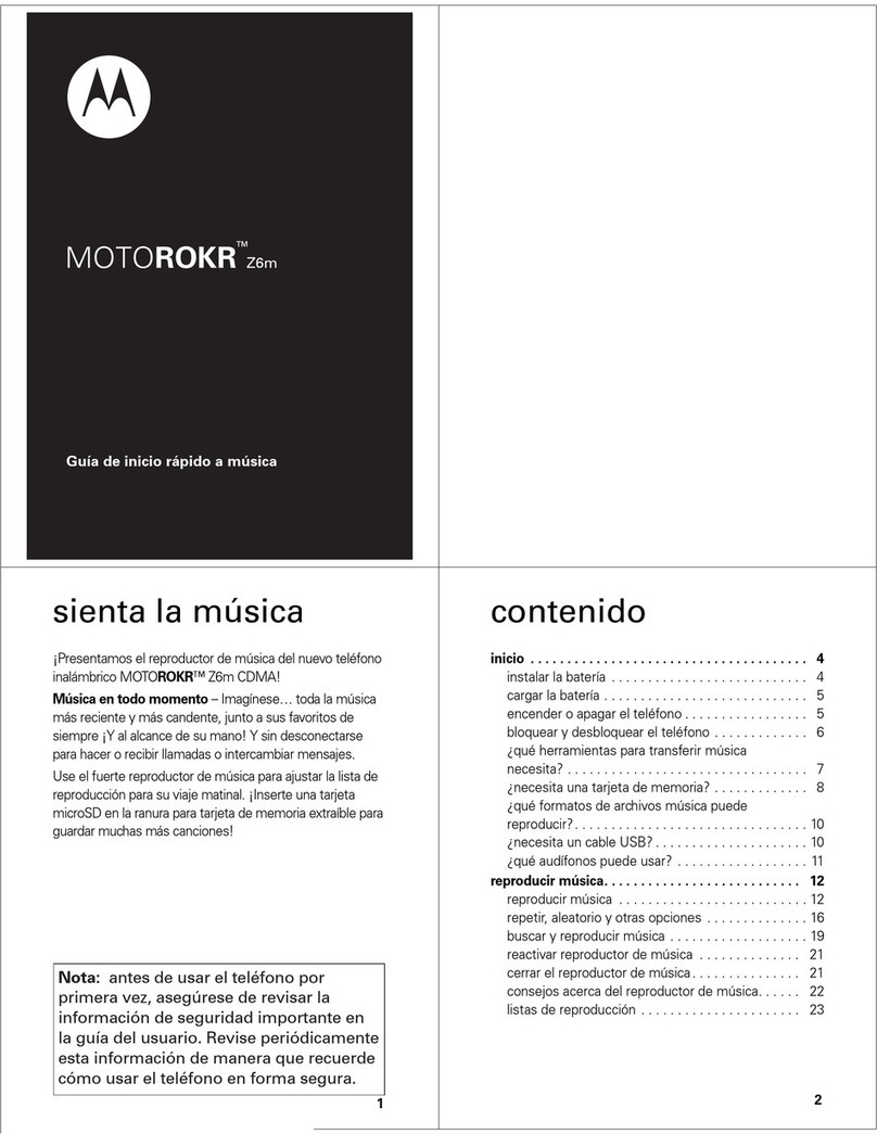 Motorola MOTOROKR Z6m User manual