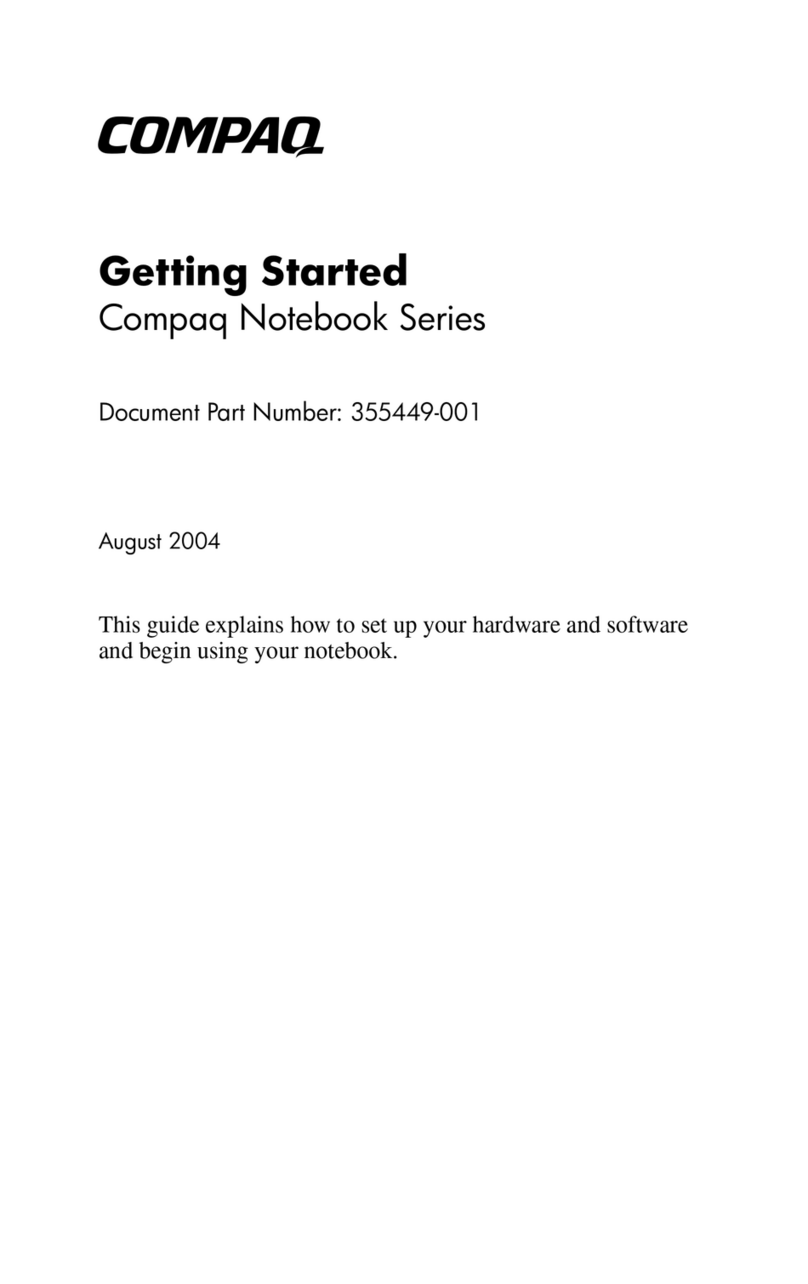 Compaq Presario V2000 - Notebook PC User manual Compaq Presario V2000 - Notebook PC User manual