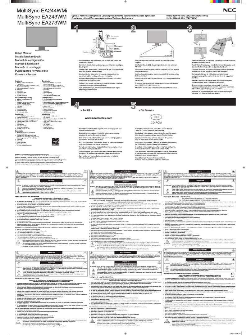 NEC MultiSync EA244WMi User guide