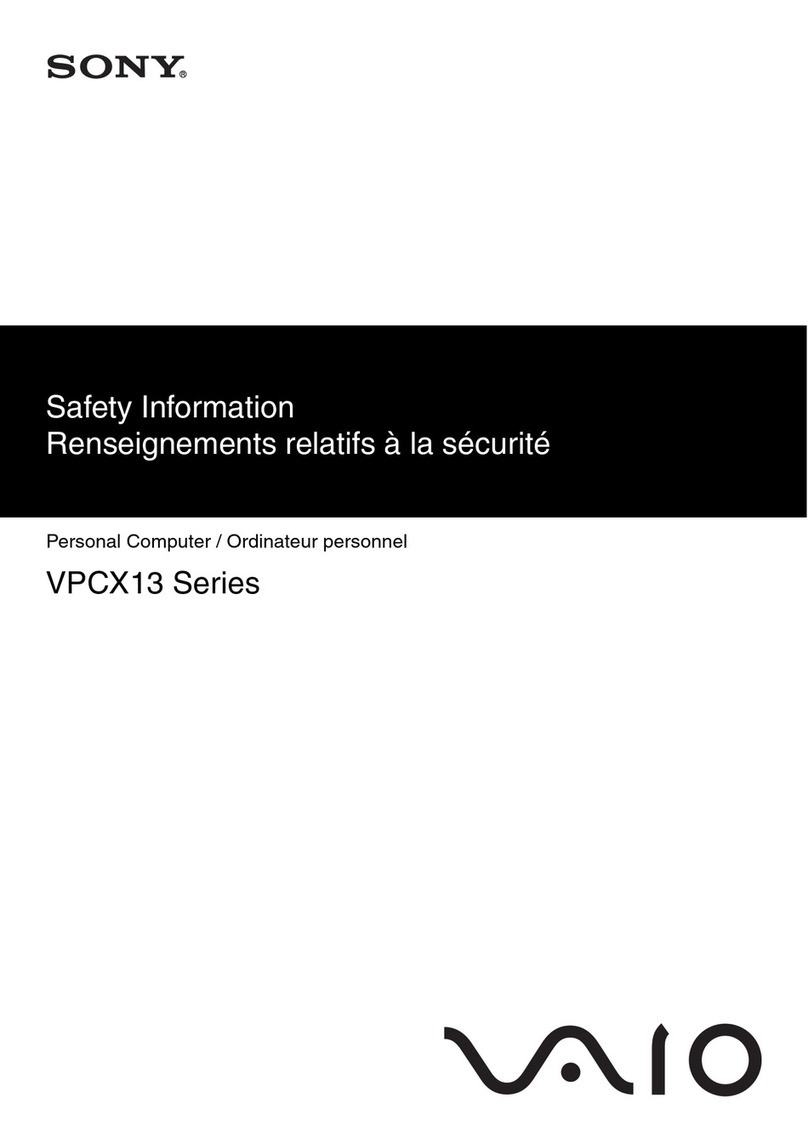 Sony VAIO VPCX131KX/B Original instructions