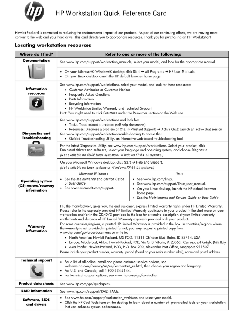 HP Z210 Series Reference guide