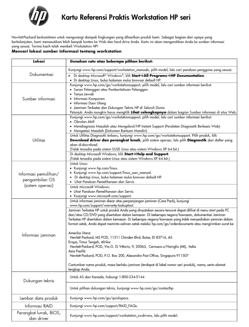 HP Z200 - Small Form Factor Workstation Reference guide HP Z200 - Small Form Factor Workstation Reference guide