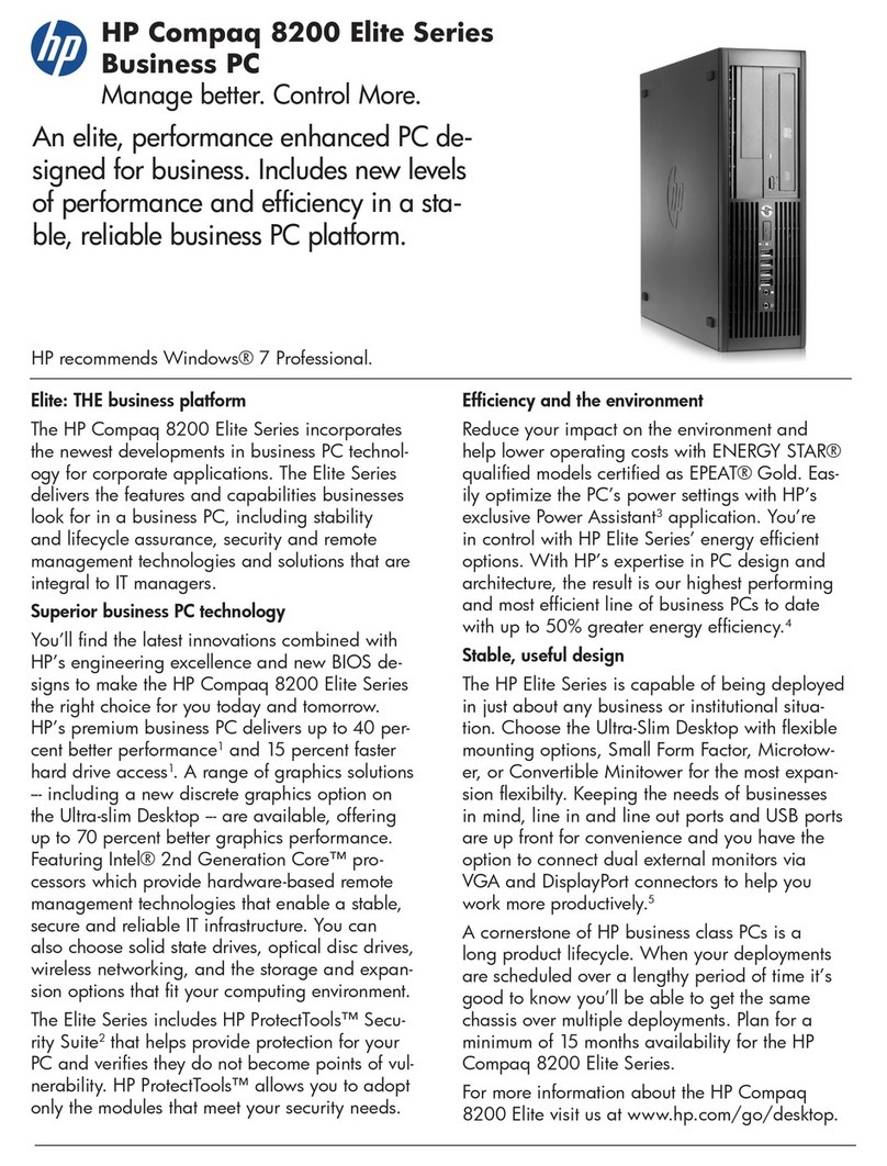 HP Compaq 8200 Elite Series User manual