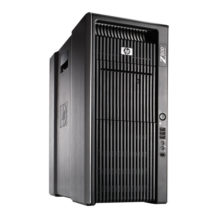 HP Z800 - Workstation - 6 GB RAM User manual