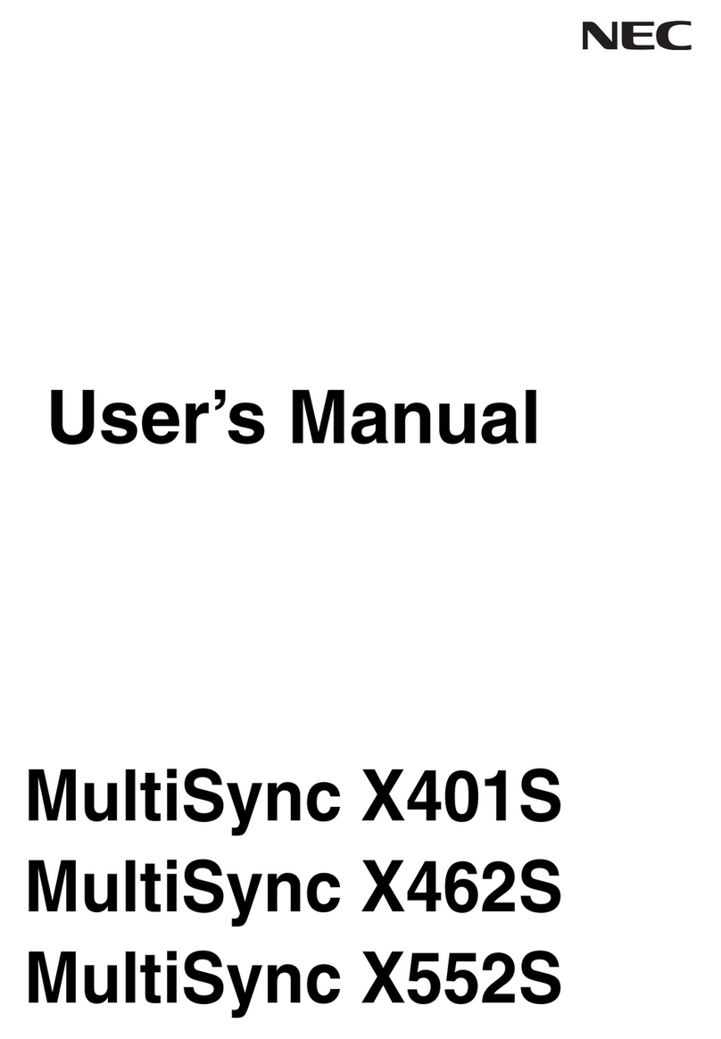 NEC MultiSync X401S User manual