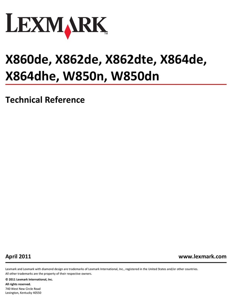 Lexmark W850 Technical reference guide