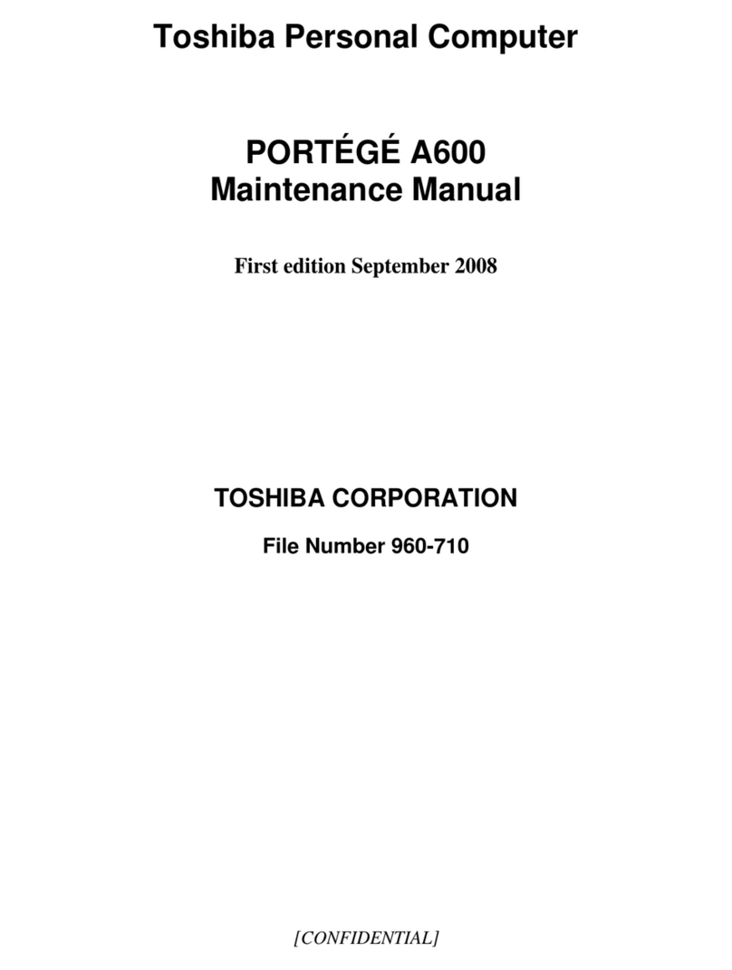 Toshiba Portege A600 Maintenance manual