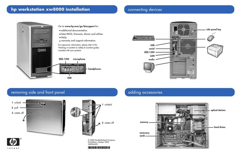 HP Workstation xw8000 User manual