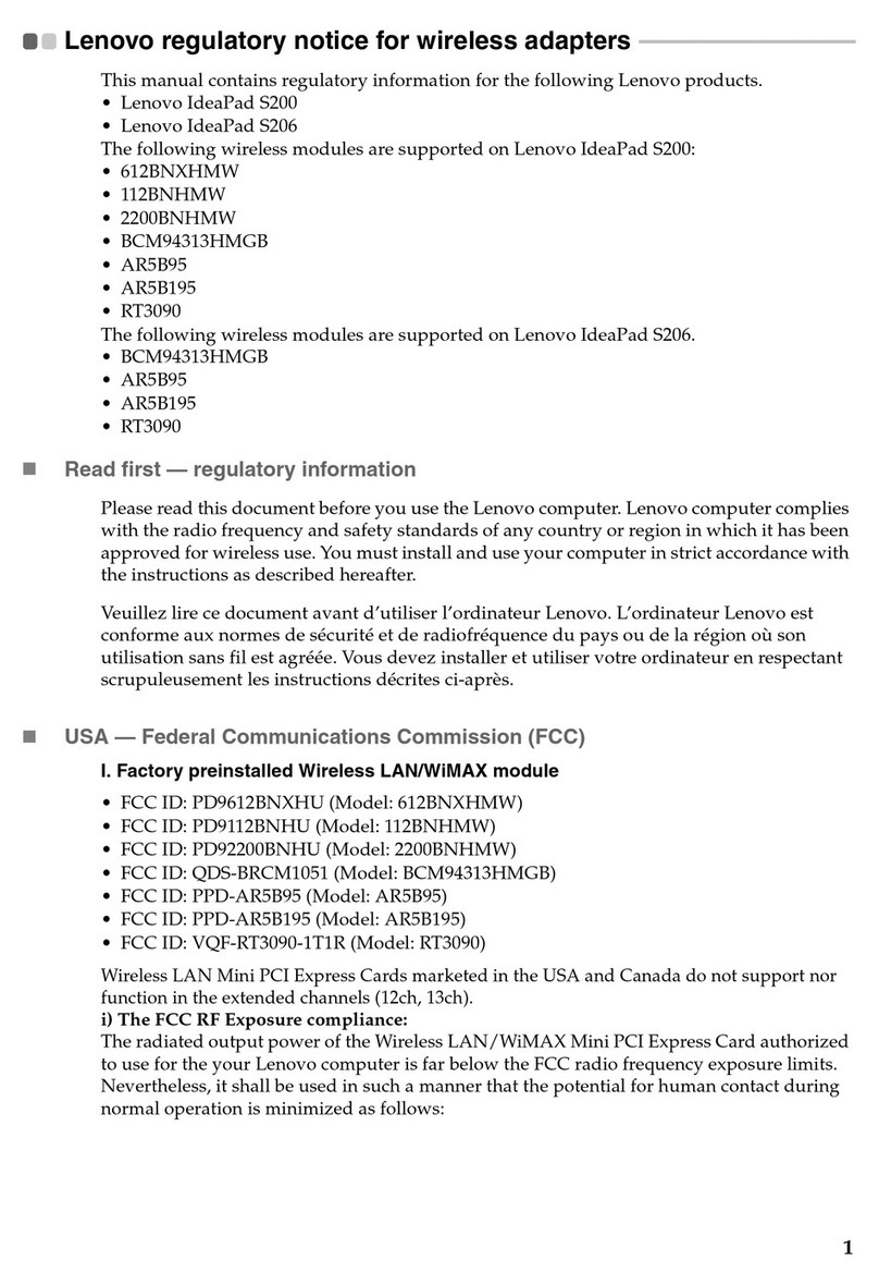 Lenovo IdeaPad S206 Notice