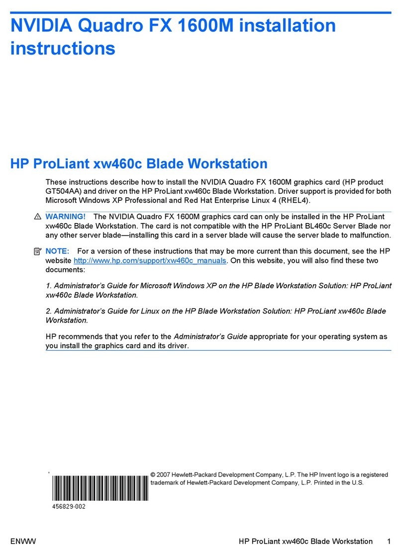 HP Xw460c - ProLiant - Blade Workstation User manual