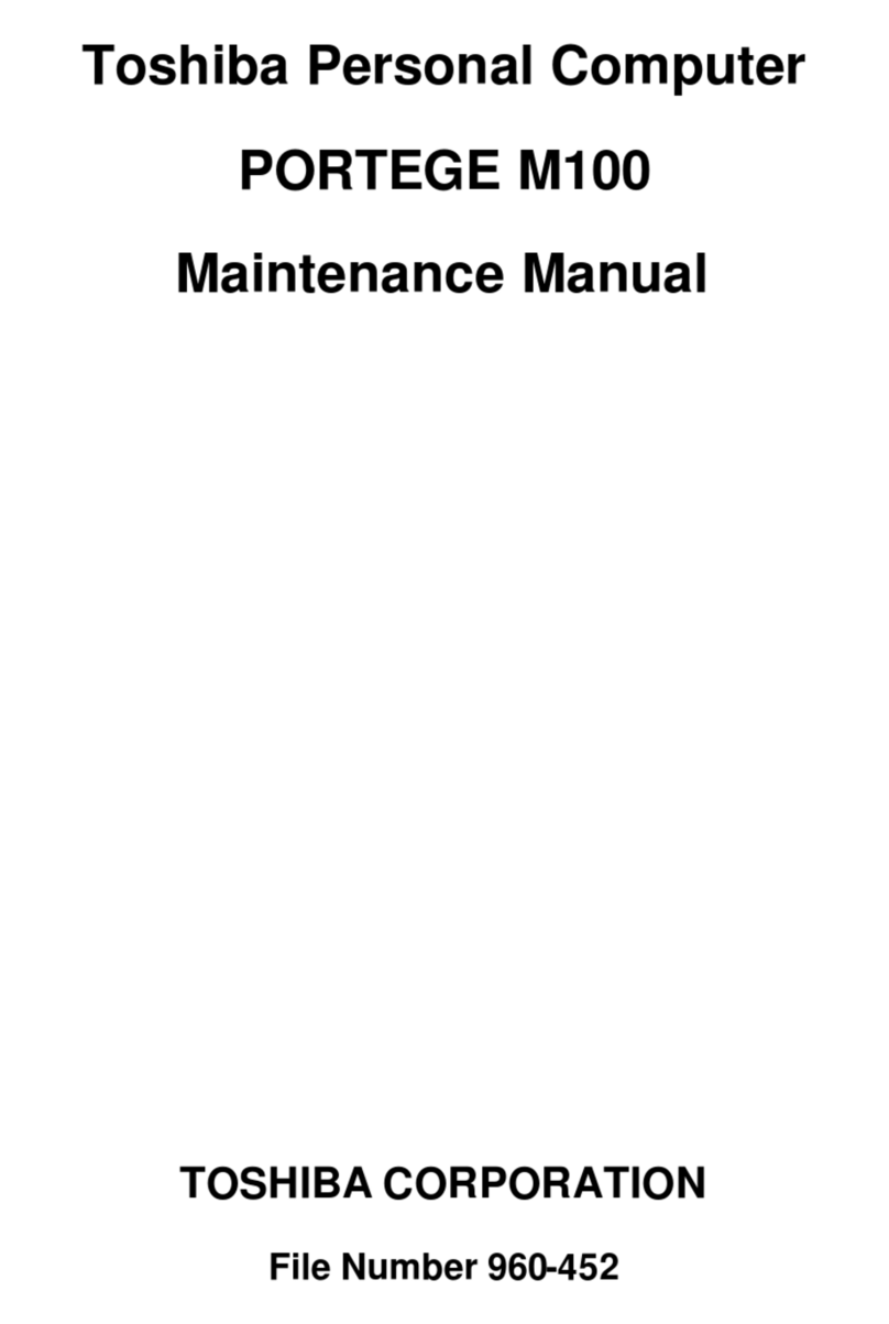 Toshiba Portege M100 Maintenance manual