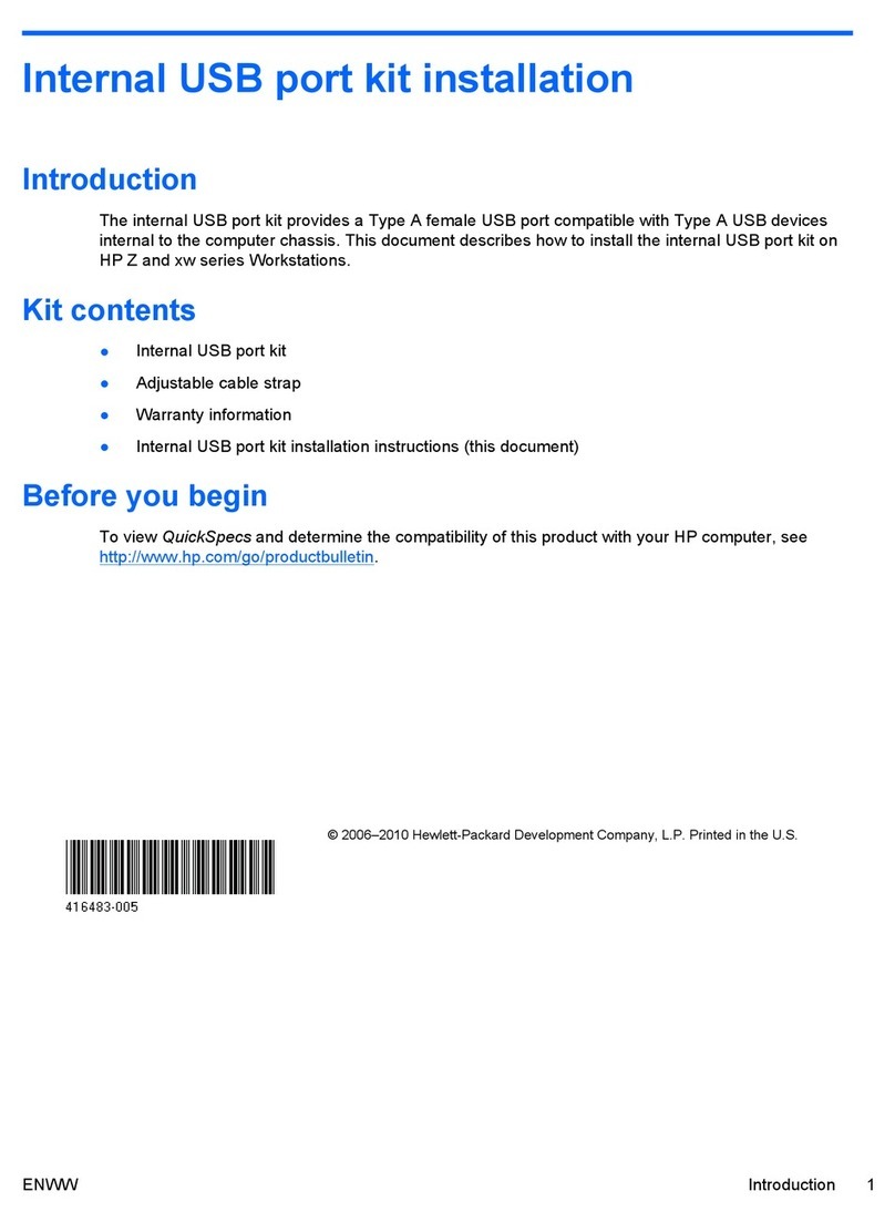 HP Xw4600 - Workstation - 2 GB RAM User manual