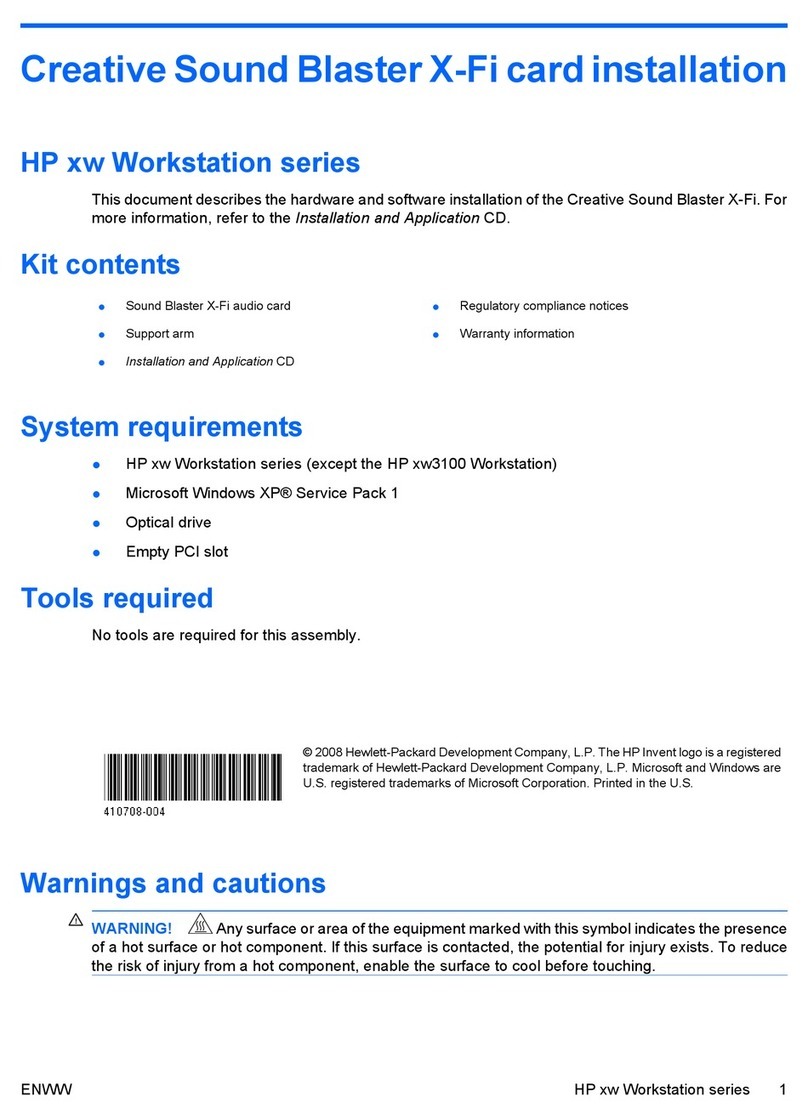 HP Xw4600 - Workstation - 2 GB RAM installation guide