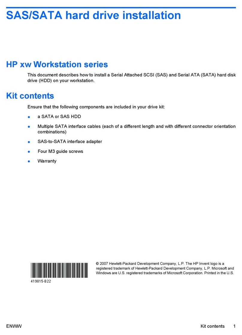 HP Xw4550 - Workstation - 2 GB RAM User manual
