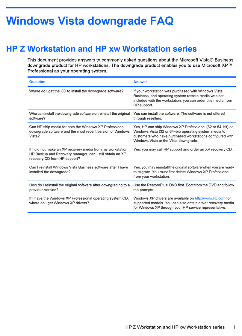 HP Xw4550 - Workstation - 2 GB RAM Installation guide