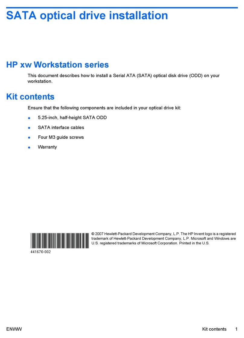 HP Xw4550 - Workstation - 2 GB RAM User manual