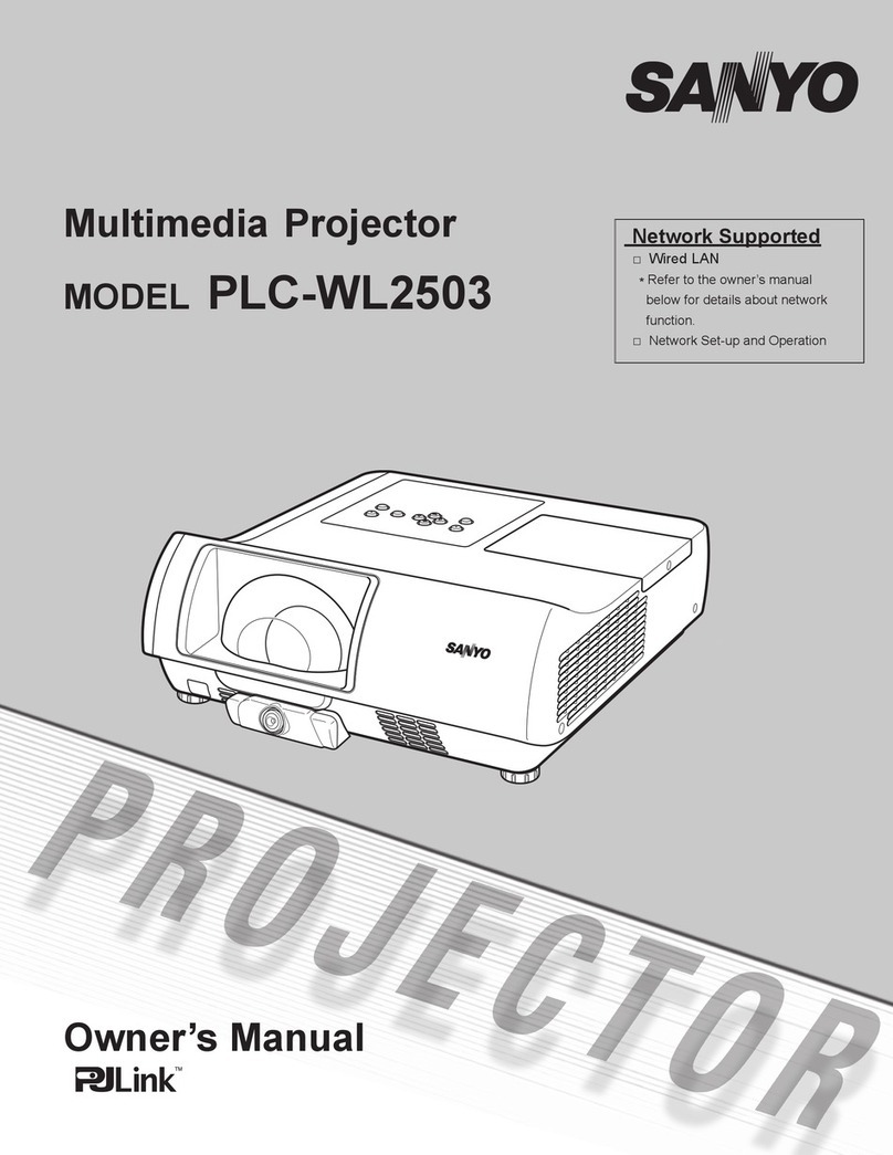 Sanyo PLC-WL2503 User manual Sanyo PLC-WL2503 User manual