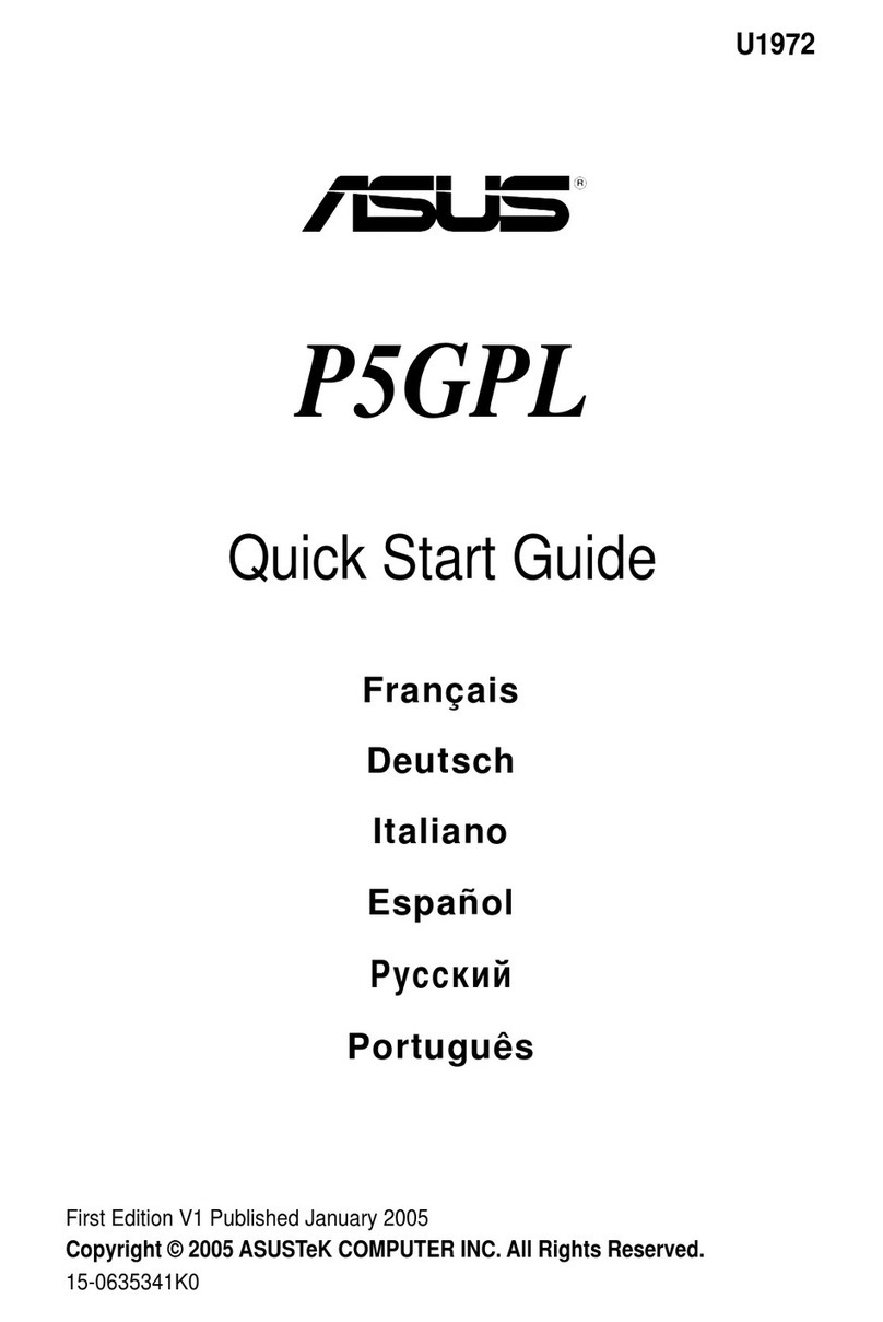Asus P5GPL Quick start guide