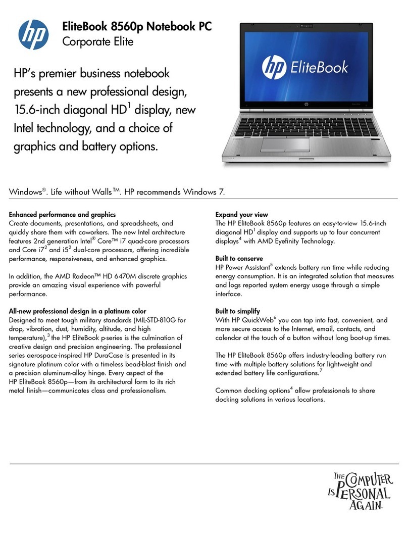 HP EliteBook 8560p User manual HP EliteBook 8560p User manual