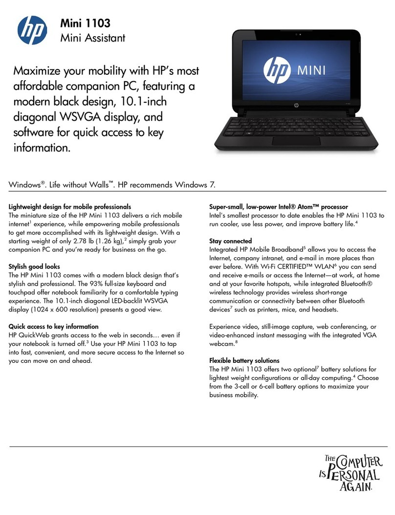 HP Mini 1103 User manual