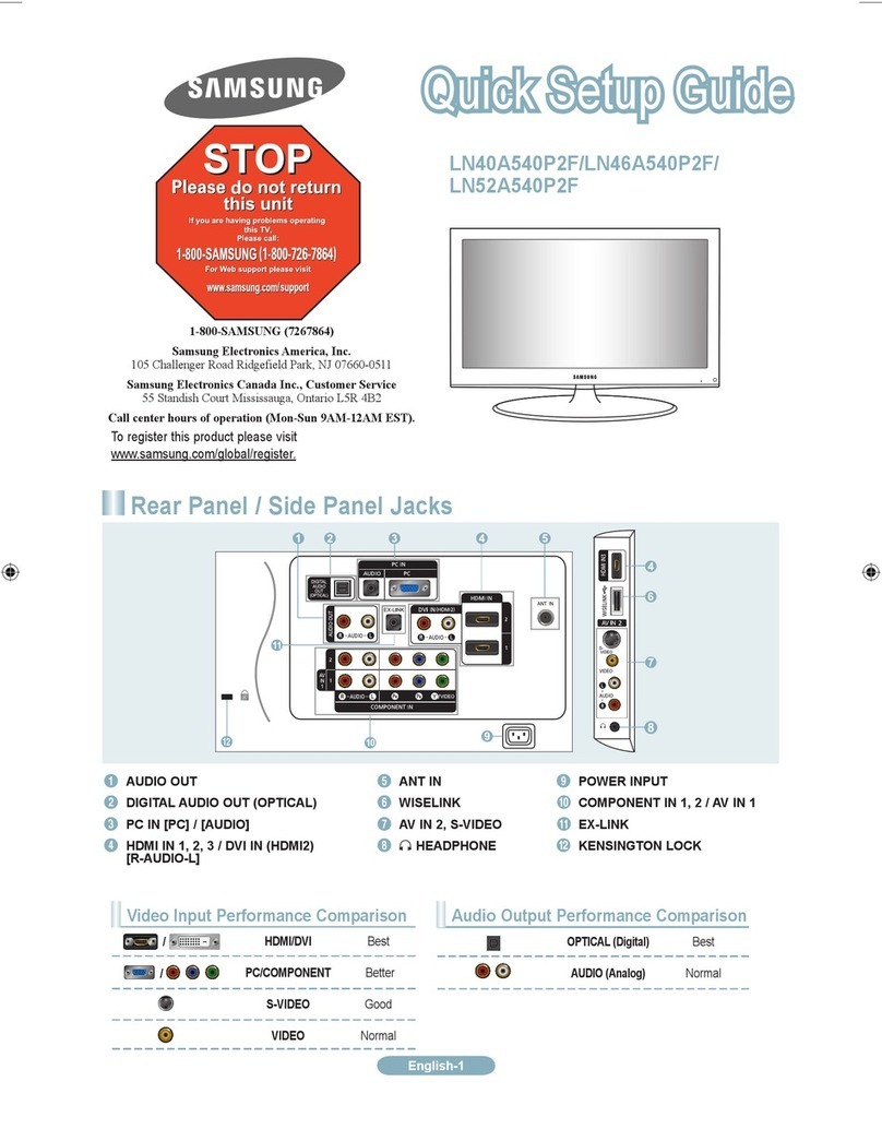 Samsung LN40A540P2F User manual