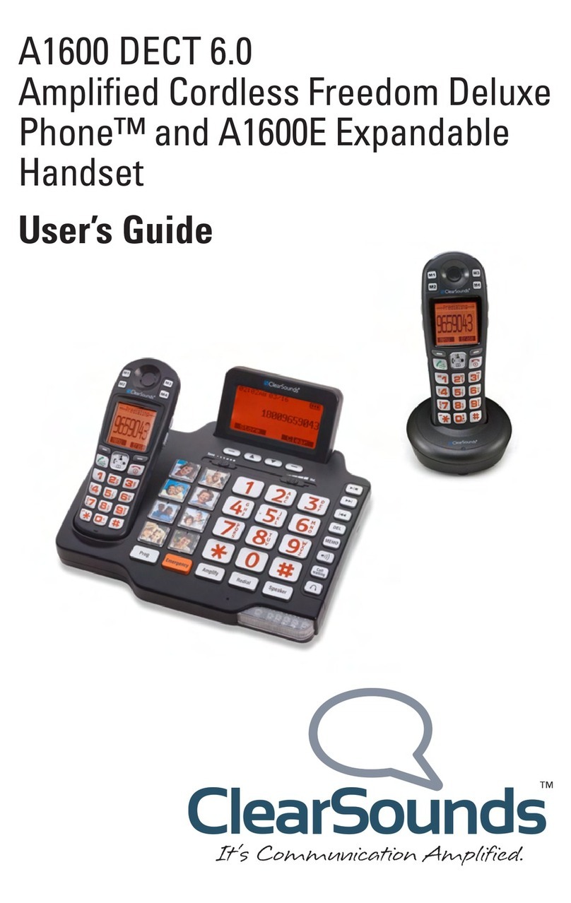 ClearSounds PHONE A1600 user guide