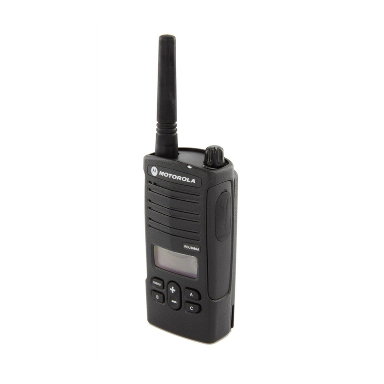 Motorola RDU2080d - RDX Series On-Site UHF 2 Watt 8 Channel Two Way Business... User manual