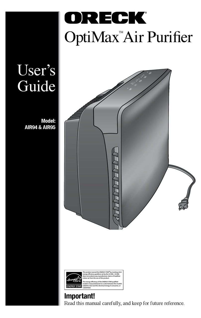Oreck OptiMax AIR94 User manual